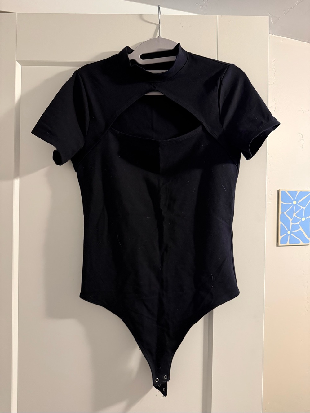 Abercrombie & Fitch Black Cutout One-Piece Bodysuit